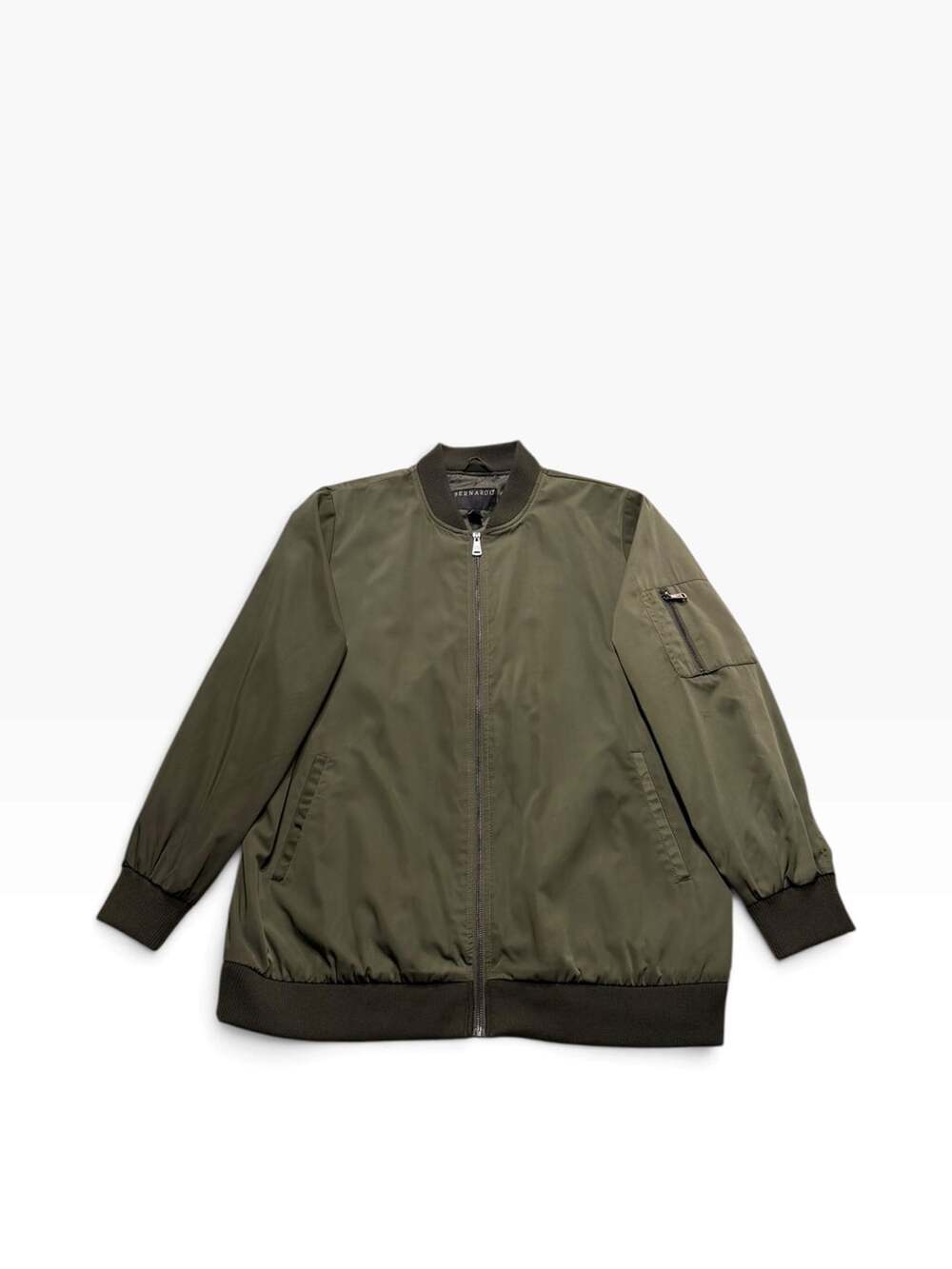Bernardo Bomber Jacket Size XL Green Full Zip Lightweight Flight